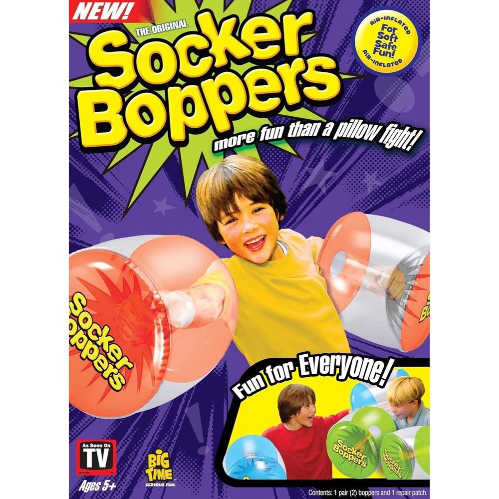Socker Boppers Inflatable Boxing Pillows Kids Toy One Pair Boppers Clear Indoor